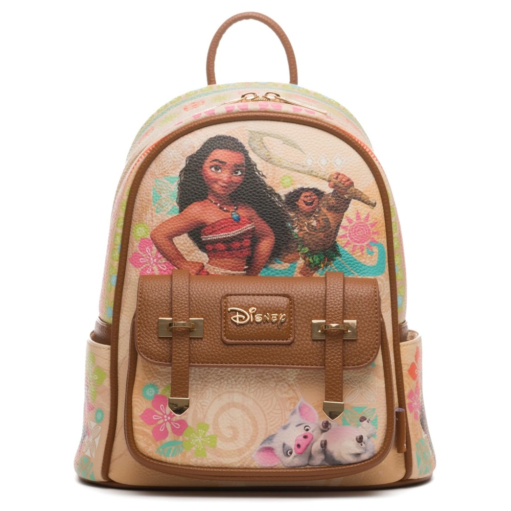 Moana & Maui Faux Leather Mini Backpack – Disney Travel Bag for Women & Teens